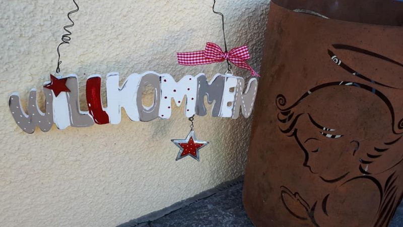 Türschild * Willkommen * Stern